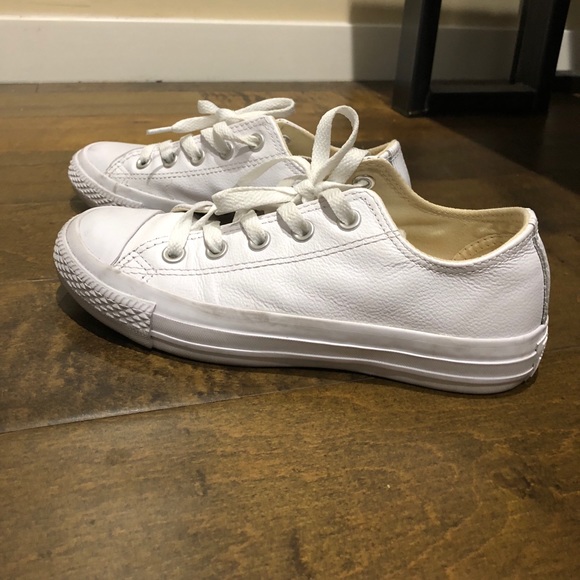 white leather converse 5